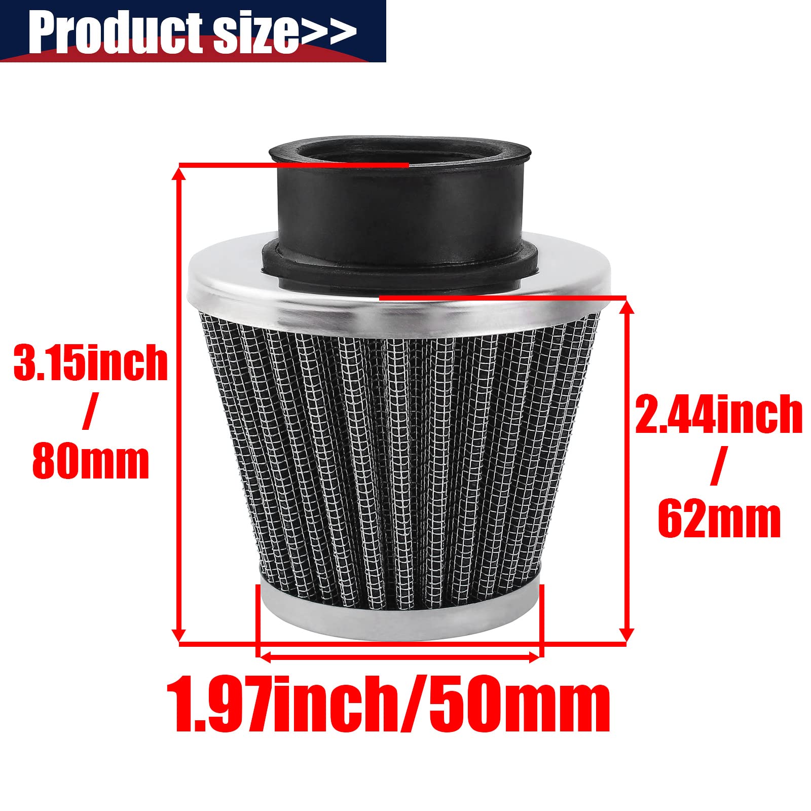 Amazon | QAZAKY ユニバーサルエアフィルタークリーナー 57mm 58mm